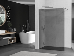 Mexen Kioto perete de duș Walk-in 90 x 200 cm, grafit 8 mm, crom - 800-090-101-01-40