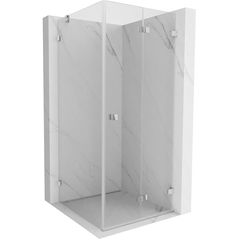 Mexen Lunar-F cabină de duș pliabilă dreapta 80 x 80 cm, transparent, crom - 836-080-080-01-00-P