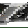 Mexen Kioto zuhanyfal 70 x 200 cm, Sötétszürke 8 mm, Arany - 800-070-101-50-40