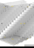 Mexen Lunar-F Duo cabină de duș pliabilă 95 x 70 cm, transparentă, aurie - 836-095L-070P-50-00