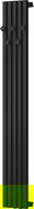 Mexen Flux dekoratív fürdőszobai radiátor 1500 x 240 mm, 450 W, fekete - W127-1500-240-00-70
