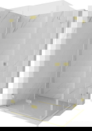 Mexen Lunar-F Duo cabină de duș pliabilă 95 x 90 cm, transparent, auriu periat - 836-095L-090P-55-00