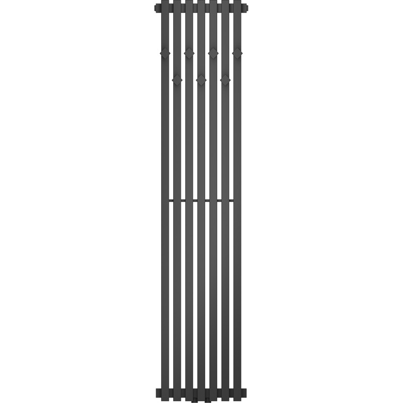 Mexen Flux dekoratív fürdőszobai radiátor 1500 x 340 mm, 630 W, antracitszürke - W127-1500-360-00-66