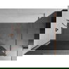 Mexen Kioto perete de duș 100 x 200 cm, Grafit 8 mm, Roz-auriu - 800-100-101-60-40