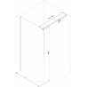 Mexen Kioto perete de duș Walk-in 120 x 200 cm, grafit 8 mm, aur roz - 800-120-101-60-40