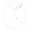 Mexen Kioto zuhanyfal 120 x 200 cm, Sötétszürke 8 mm, Rózsaszín-arany - 800-120-101-60-40