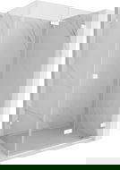 Mexen Lunar-F jobbra nyíló zuhanykabin 100 x 80 cm, átlátszó, fehér - 836-100-080-20-00-P