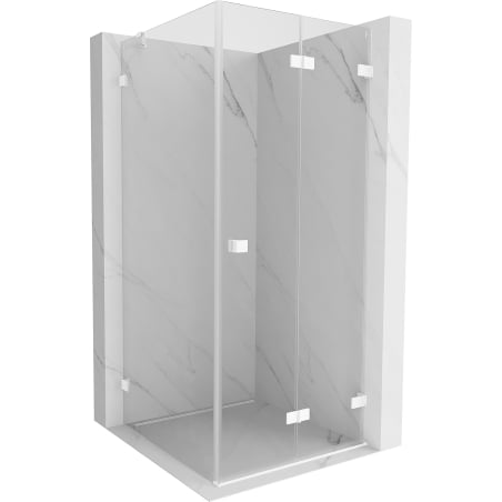 Mexen Lunar-F cabină de duș pliabilă dreapta 90 x 90 cm, transparentă, albă - 836-090-090-20-00-P