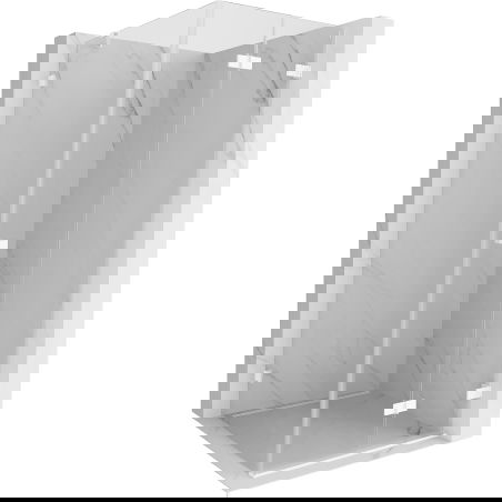 Mexen Lunar-F összecsukható zuhanykabin jobb 90 x 90 cm, átlátszó, fehér - 836-090-090-20-00-P