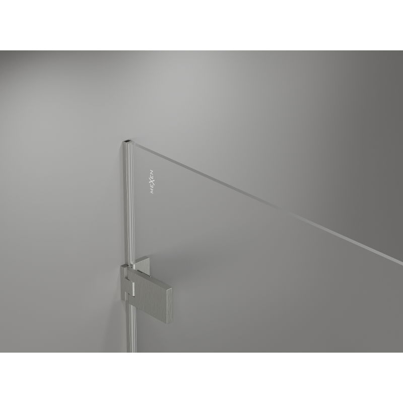 Mexen Lunar-F Duo összecsukható zuhanykabin 95 x 90 cm, átlátszó, matt nikkel - 836-095L-090P-97-00