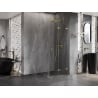 Mexen Lunar-F cabină de duș pliată dreapta 80 x 80 cm, transparent, auriu - 836-080-080-50-00-P