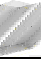 Mexen Lunar-F cabină de duș pliabilă dreapta 90 x 80 cm, transparent, auriu - 836-090-080-50-00-P