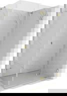 Mexen Lunar-F cabină de duș pliabilă dreapta 95 x 80 cm, transparentă, aurie - 836-095-080-50-00-P