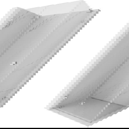 Mexen Lunar-F L összecsukható bal zuhanykabin 90 x 70 cm, áttetsző, króm - 836L-090-070-01-00-L