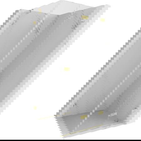 Mexen Lunar-F cabină de duș pliabilă dreaptă 70 x 70 cm, transparent, aurie periată - 836-070-070-55-00-P