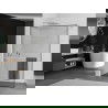 Mexen Kioto+ perete de duș cu raft și cuier 100 x 200 cm, transparent/Model negru 8 mm, Crom - 800-100-121-01-70