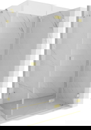 Mexen Lunar-F cabină de duș pliabilă dreapta 90 x 80 cm, transparentă, aurie periată - 836-090-080-55-00-P