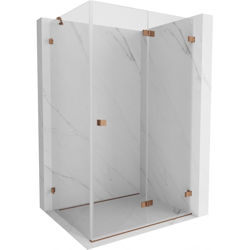 Mexen Lunar-F cabina de duș pliabilă dreapta 95 x 70 cm, transparent, aur roz - 836-095-070-60-00-P