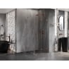 Mexen Lunar-F cabină de duș pliabilă dreapta 80 x 80 cm, transparent, aur roz- 836-080-080-60-00-P
