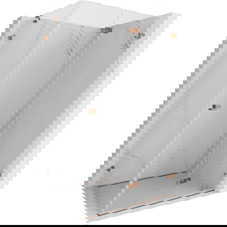 Mexen Lunar-F összecsukható zuhanykabin jobb 95 x 90 cm, átlátszó, rózsaszín arany- 836-095-090-60-00-P