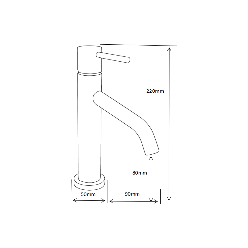 Mexen Rumba baterie de lavoar, negru - 73500-70