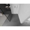 Mexen Kioto perete duș Walk-in 60 x 200 cm, cadru negru 8 mm, crom - 800-060-101-01-70