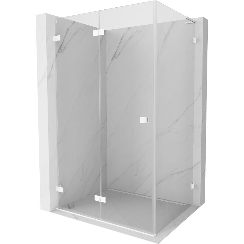 Mexen Lunar-F L cabină de duș pliată stânga 95 x 90 cm, transparentă, albă - 836L-095-090-20-00-L