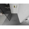 Mexen Kioto perete de duș Walk-in 50 x 200 cm, ramă neagră 8 mm, auriu - 800-050-101-50-70