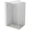 Mexen Lunar-F L cabină de duș pliabilă stânga 85 x 70 cm, transparent, auriu periat - 836L-085-070-55-00-L