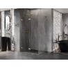 Mexen Lunar-F L cabină de duș pliabilă stânga 85 x 70 cm, transparent, auriu periat - 836L-085-070-55-00-L
