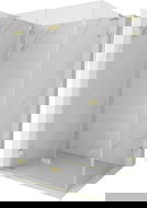 Mexen Lunar-F L cabină de duș pliabilă pe stânga 90 x 80 cm, transparentă, auriu periat - 836L-090-080-55-00-L