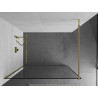 Mexen Kioto Panou de duș Walk-in 90 x 200 cm, ramă neagră 8 mm, auriu - 800-090-101-50-70