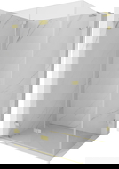 Mexen Lunar-F L összecsukható zuhanykabin bal 100 x 90 cm, átlátszó, arany szálcsiszolt - 836L-100-090-55-00-L