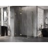 Mexen Lunar-F L cabină de duș pliabilă stânga 100 x 90 cm, transparent, auriu periat - 836L-100-090-55-00-L