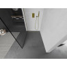Mexen Kioto Perete de duș Walk-in 100 x 200 cm, ramă neagră 8 mm, auriu - 800-100-101-50-70