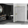 Mexen Kioto Perete de duș Walk-in 100 x 200 cm, ramă neagră 8 mm, auriu - 800-100-101-50-70