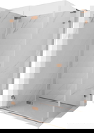 Mexen Lunar-F L cabină de duș pliabilă stânga 100 x 70 cm, transparentă, aur roz - 836L-100-070-60-00-L