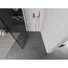Mexen Kioto Walk-in Zuhanyfal 60 x 200 cm, fekete keret 8 mm, rózsaszín arany - 800-060-101-60-70