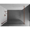 Mexen Kioto perete de duș Walk-in 70 x 200 cm, cadru negru 8 mm, aur roz - 800-070-101-60-70
