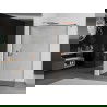 Mexen Kioto perete de duș 80 x 200 cm, transparent/Model negru 8 mm, Roz-auriu - 800-080-101-60-70