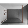 Mexen Kioto panou de duș Walk-in 80 x 200 cm, ramă neagră 8 mm, aur roz - 800-080-101-60-70
