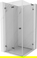 Mexen Lunar-F L cabină de duș pliabilă stânga 90 x 90 cm, transparent, gri armat mat - 836L-090-090-66-00-L