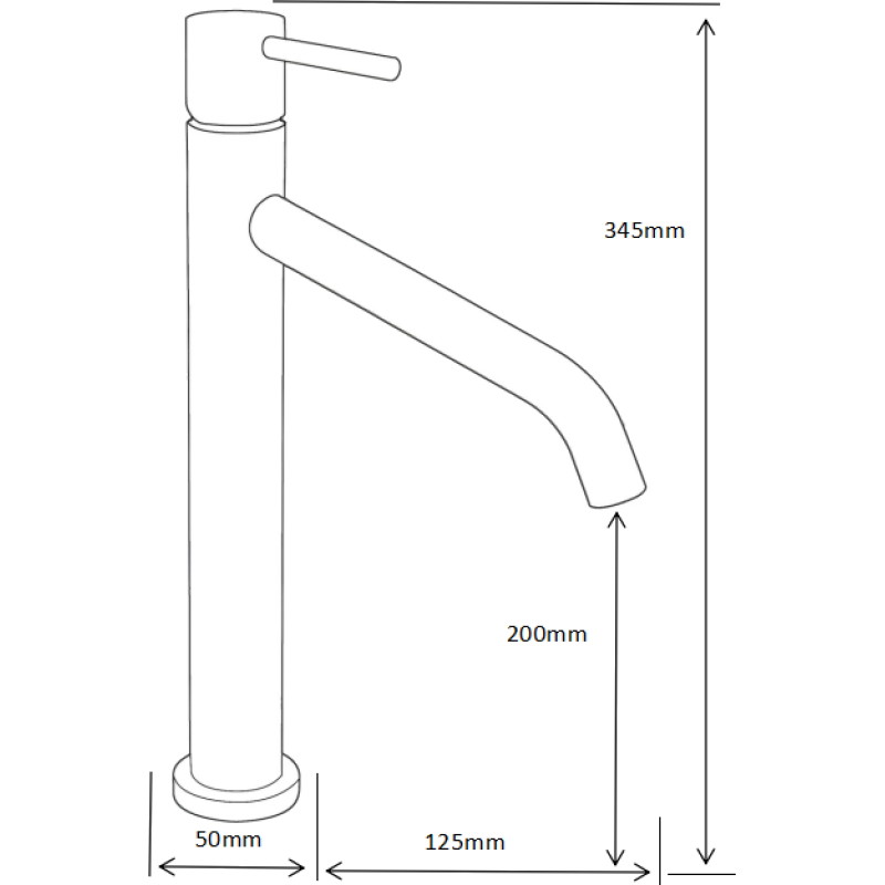 Mexen Rumba magas mosdó csaptelep, kefe hatású szürke gun - 73510-66