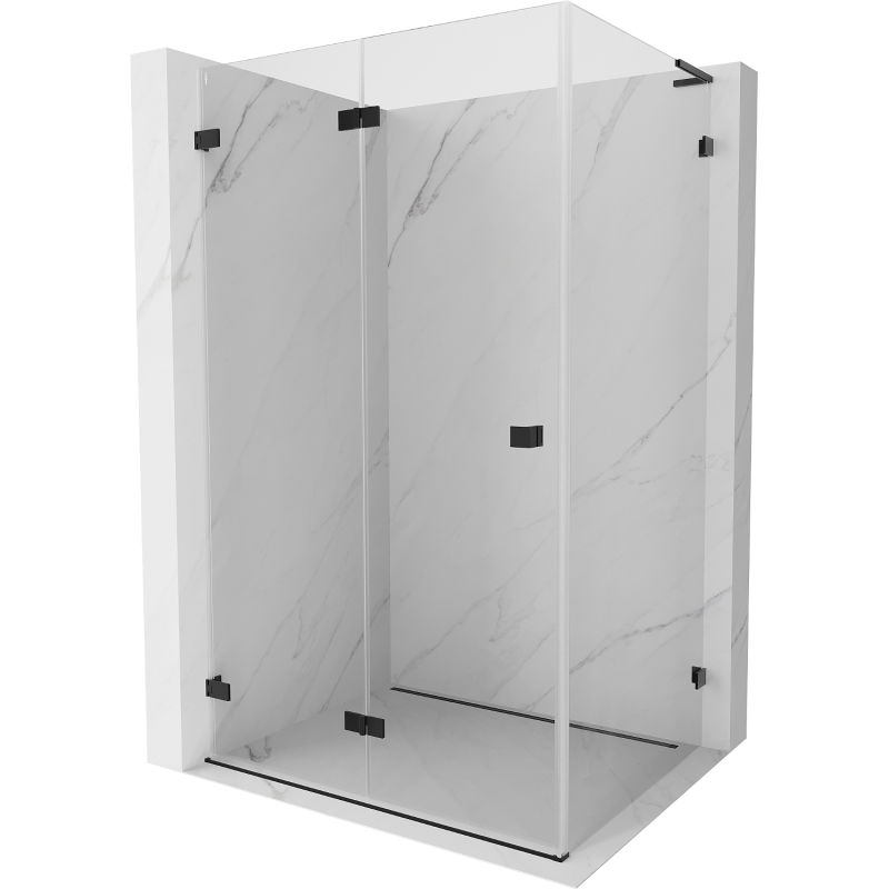 Mexen Lunar-F L cabină de duș pliabilă stânga 90 x 70 cm, transparent, negru - 836L-090-070-70-00-L