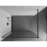 Mexen Kioto walk-in zuhanyfal, 140 x 200 cm, fekete keret, 8 mm, fekete - 800-140-101-70-70
