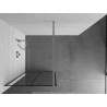 Mexen Kioto Walk-in zuhanyfal 80 x 200 cm, fekete rács 8 mm, króm - 800-080-101-01-77