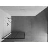 Mexen Kioto Walk-in Zuhanyfal 90 x 200 cm, fekete rács 8 mm, króm - 800-090-101-01-77