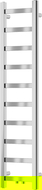 Mexen Bolt radiator baie 1200 x 300 mm, 189 W, crom - W126-1200-300-00-01
