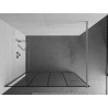 Mexen Kioto Walk-in zuhanyfal 130 x 200 cm, fekete rács 8 mm, króm - 800-130-101-01-77