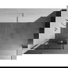Mexen Kioto+ perete de duș cu raft și cuier 80 x 200 cm, transparent/Model negru 8 mm, Crom - 800-080-121-01-77